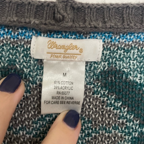 Wrangler open sweater medium western cowgirl Yellowstone Dutton - Picture 2 of 3